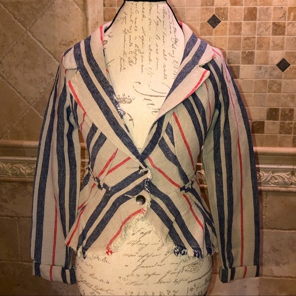 Free People Rumble Linen Blazer - Picture 2 of 6